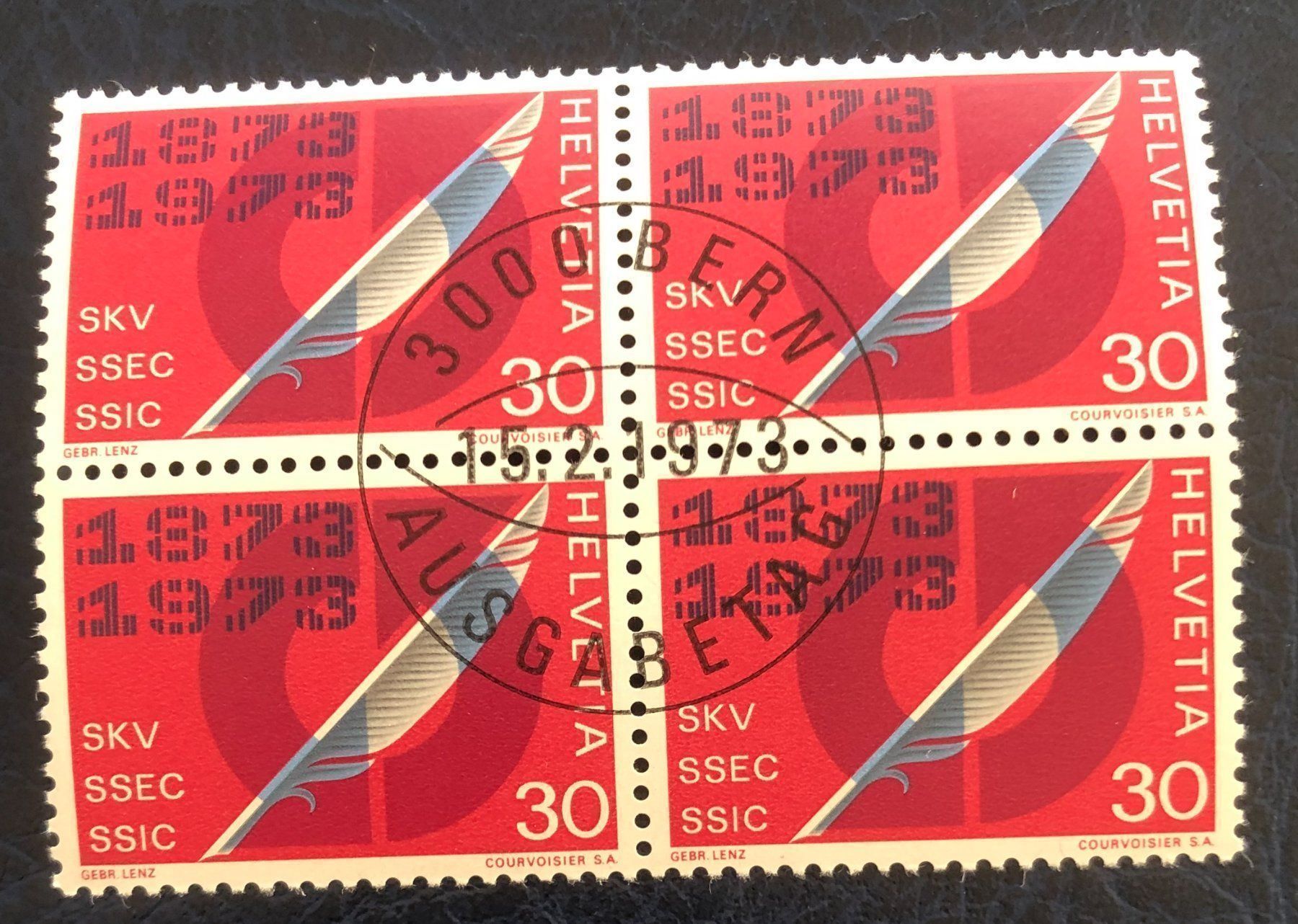 Tutti i francobolli: 4 er Block Nr.521 mit Vollstempel Bern – Usato da Aarau venduto da Billa007