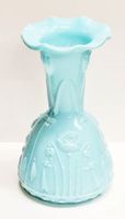 Antike Opalglas Vase blau Jugendstil