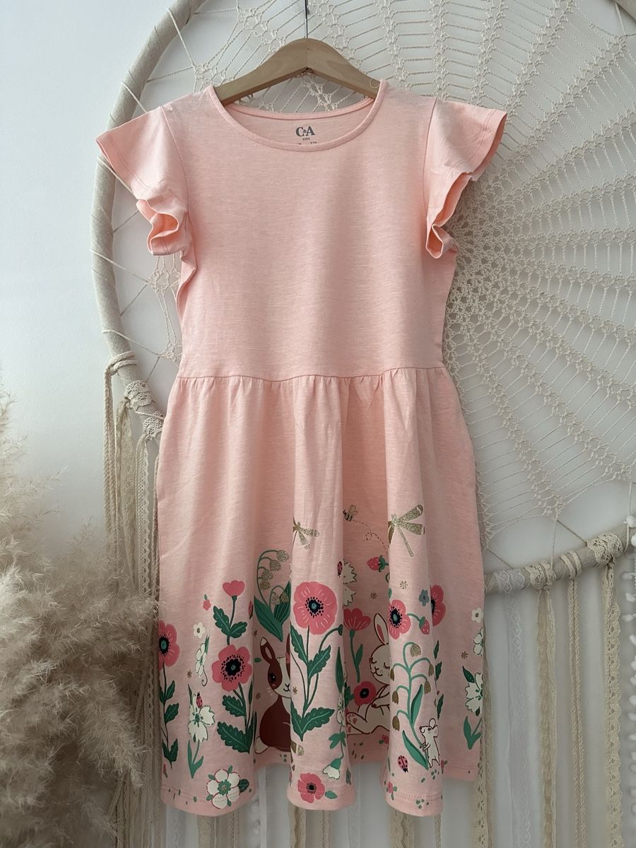 Kleider & Röcke: Mädchenkleid mit Blumenmuster, Gr. 140 *NEU – Neu (gemäss Beschreibung) aus Obfelden von dafae