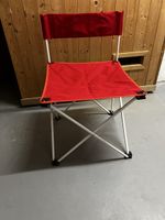 2 Rote Klappstühle für Camping & Garten, top Zustand 🏕️☀️