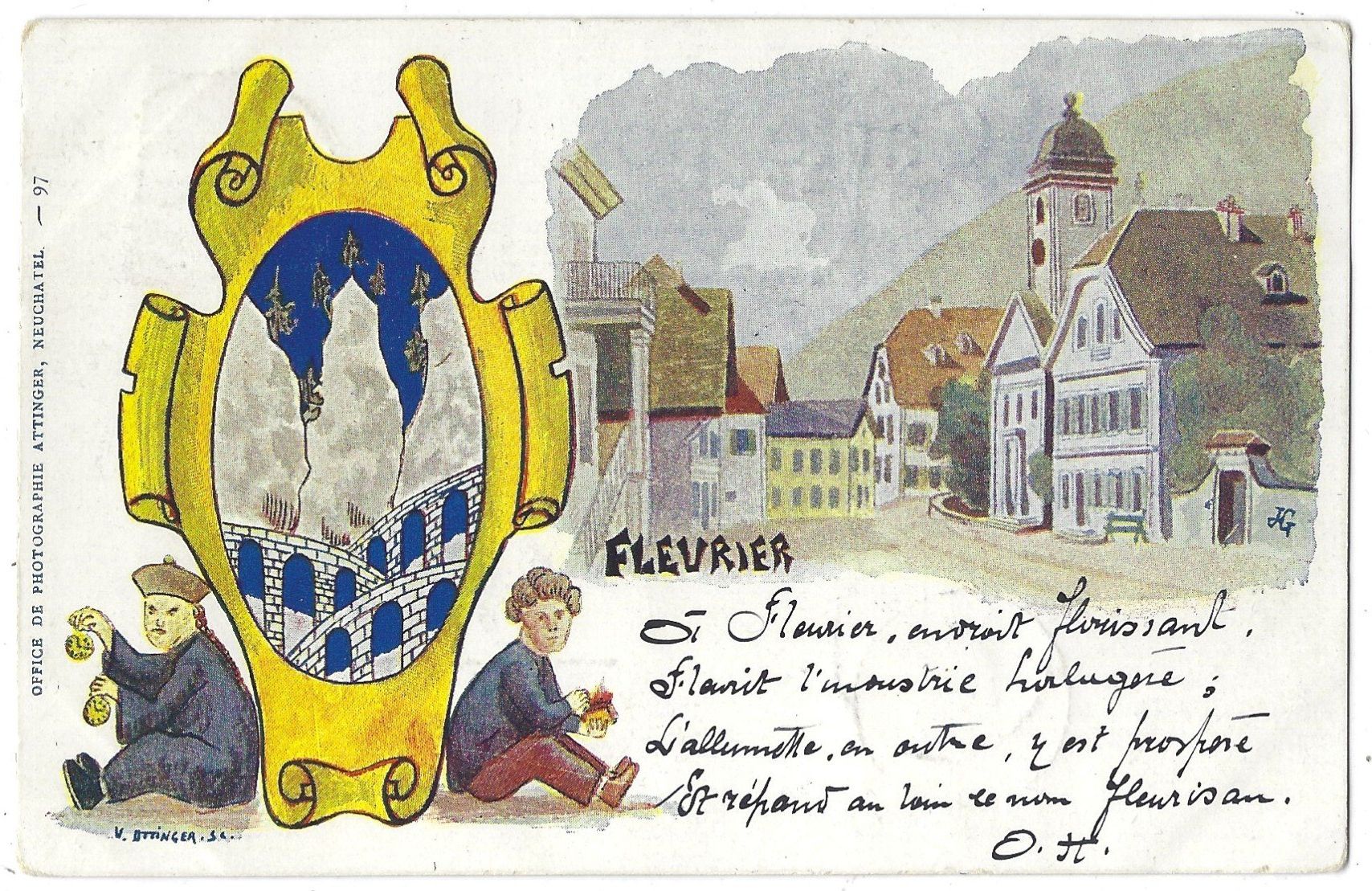 Cartoline postali: FLEURIER – Usato da Bütschwil venduto da Jackson1A