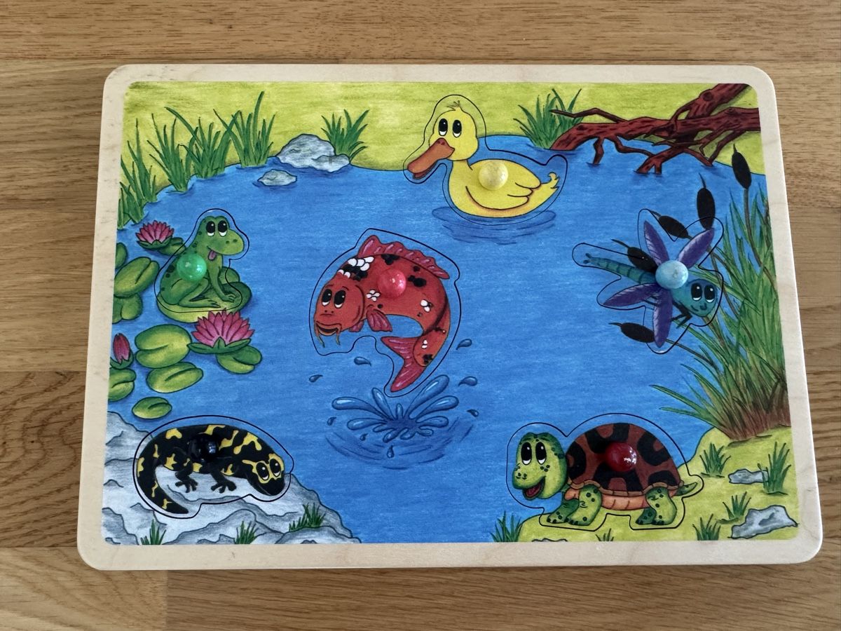Puzzle: Holz Puzzle mit 6 Teilen, Teich - BSZ Stiftung – Nuovo (secondo la descrizione) da Zürich venduto da wtpooh