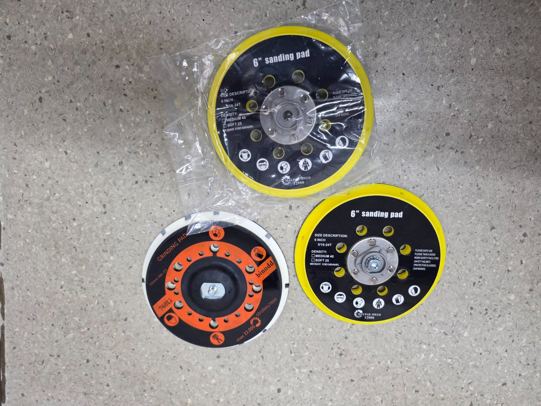 Alle Werkzeuge: 3x Grinding Pad 150mm M8 – Neu (gemäss Beschreibung) aus Märwil von Heubi76