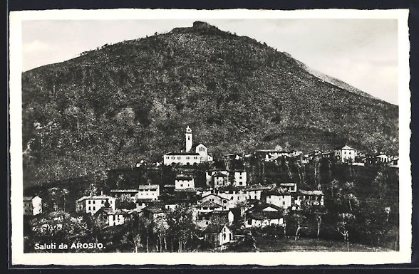 Cartes postales: Arosio, Ortsansicht mit Blick zur Kirche – D'occasion à Berlin par bartko-reher