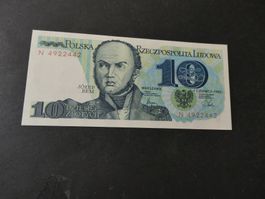 Polen 1982, 10 Zlotych  -   ungefaltet