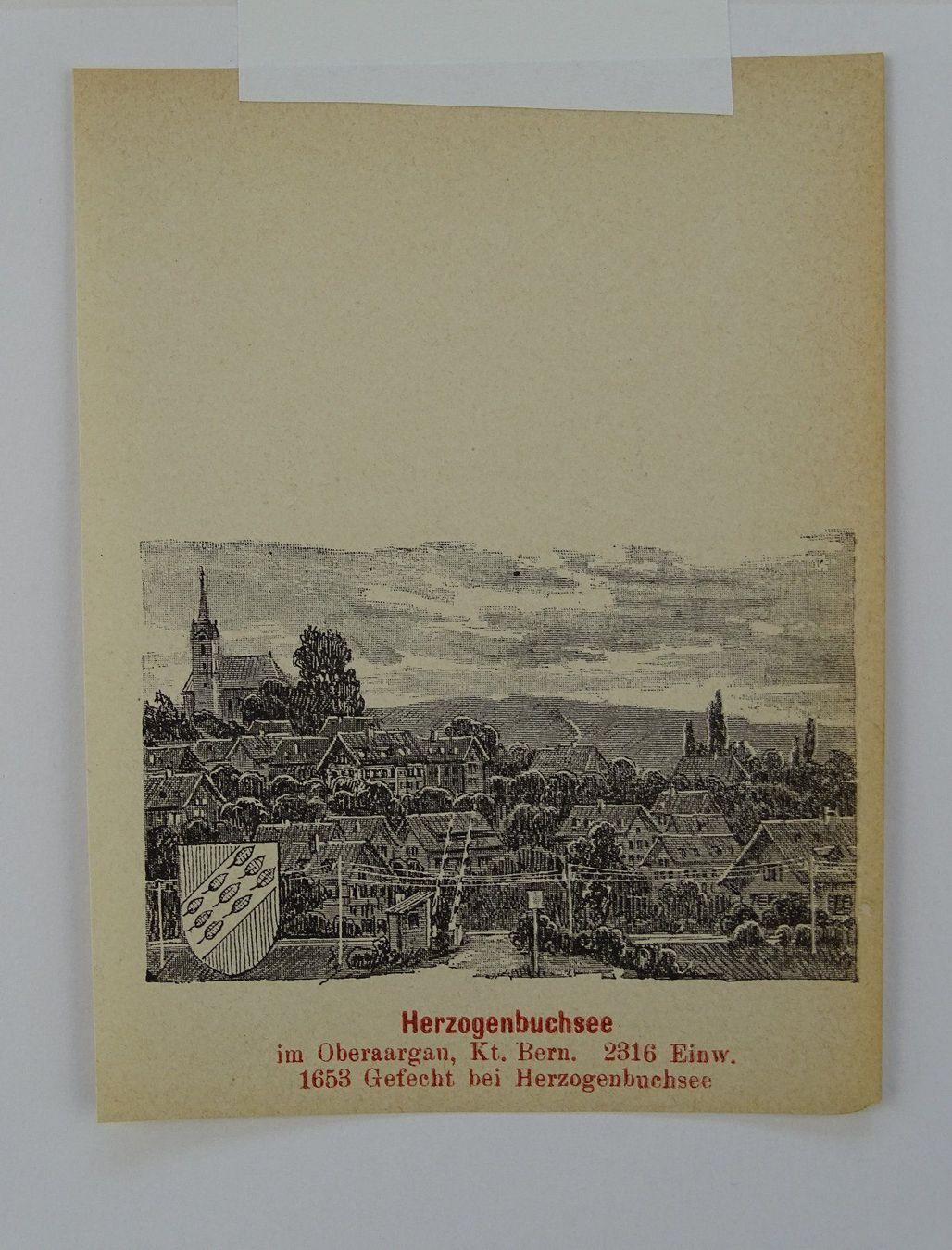 Incisioni: HERZOGENBUCHSEE, ZINKÄTZUNG 1896 – Usato da Grüningen venduto da Kartensammler 2