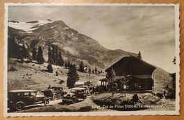 Col de Pillon mit alten Autos um 1930