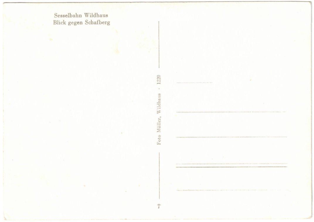 Cartoline postali: Wildhaus - Sessellift – Usato da Binningen venduto da Mountainrider 1