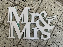 Hochzeit Schild Mr.  + Mrs.