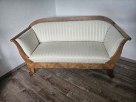 Antikes Biedermeier-Sofa / Kirschbaum & Wurzelmaser - 170 cm