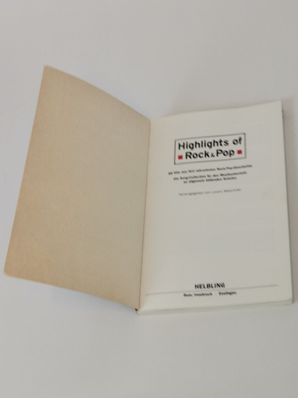 Libri: BUCH Highlights of Rock & Pop – Usato da Schaffhausen venduto da Restwert_SH 6