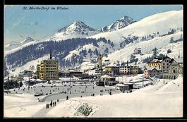 St. Moritz-Dorf, Teilansicht im Winter