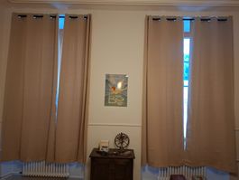 4 rideaux occultants beige 140 x 260 oeillets