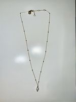 Elegante Halskette mit Perle, Goldfilled, neuwertig