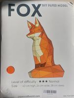 Papercraft World Bastelset Fuchs 3D Modell neuwertig