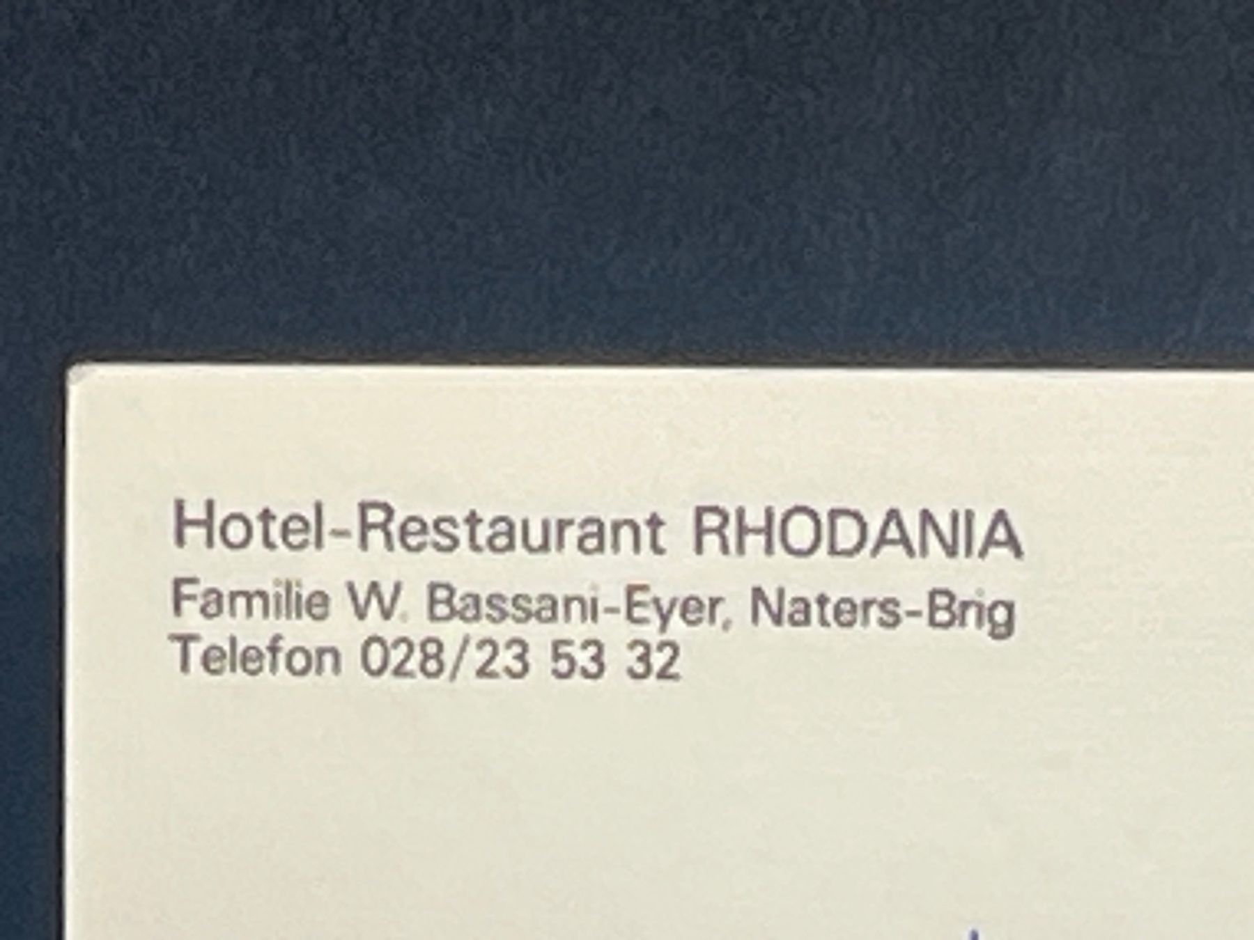 Cartoline postali: Ansichtskarte Hotel-Restaurant Rhodania, Naters-Brig – Usato da Widnau venduto da Brusi9 2