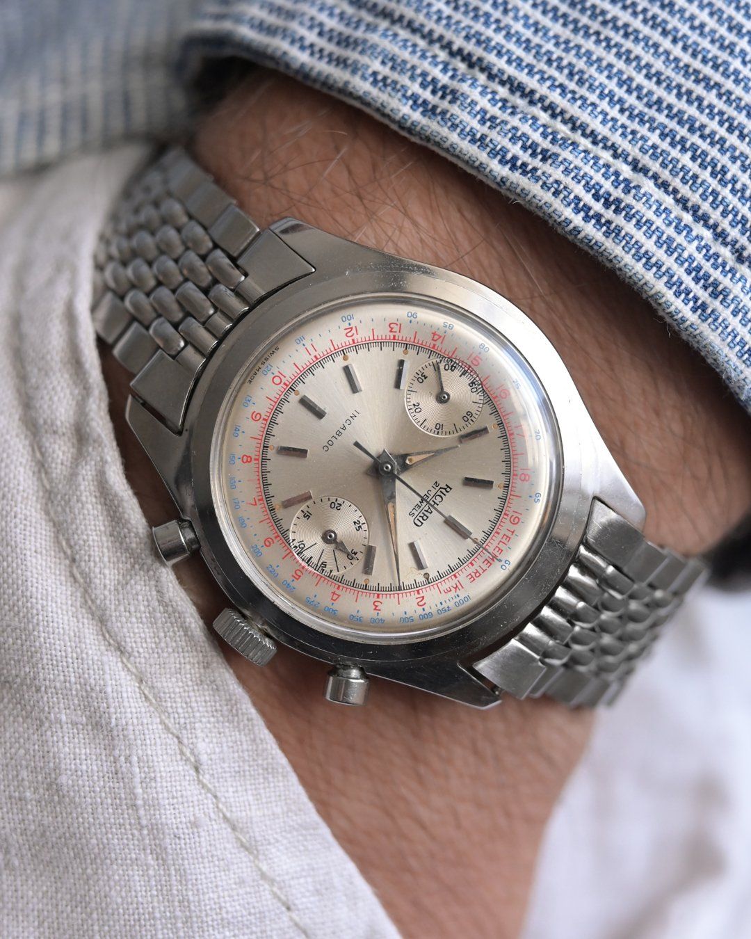 Orologi: Richard Chronograph, valjoux 23, vintage 60s – Usato da Eschert venduto da Watchlegend 3