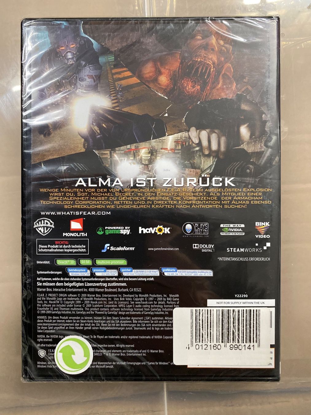 Microsoft Giochi: FEAR 2, PC Windows (NEU/ versiegelt) – Nuovo e nell'imballaggio originale da Basel venduto da spider-loc 1