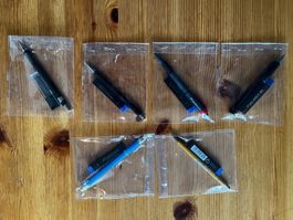 6 x Druckbleistifte mit Ersatzbleieinsätzen, Bleistift