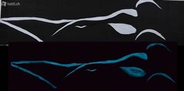 GRANDE 120CM nudo femminile bianco nero