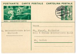 1933 Bildpostkarte Nr. 133-006 Bild BASEL ZOO Eisbären, gest