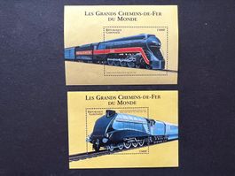 Gabun 2000 Dampflokomotive 2 Blocks ** Luxus (C620)