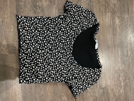 Cropshirt Schwarz Weiss Gr. S