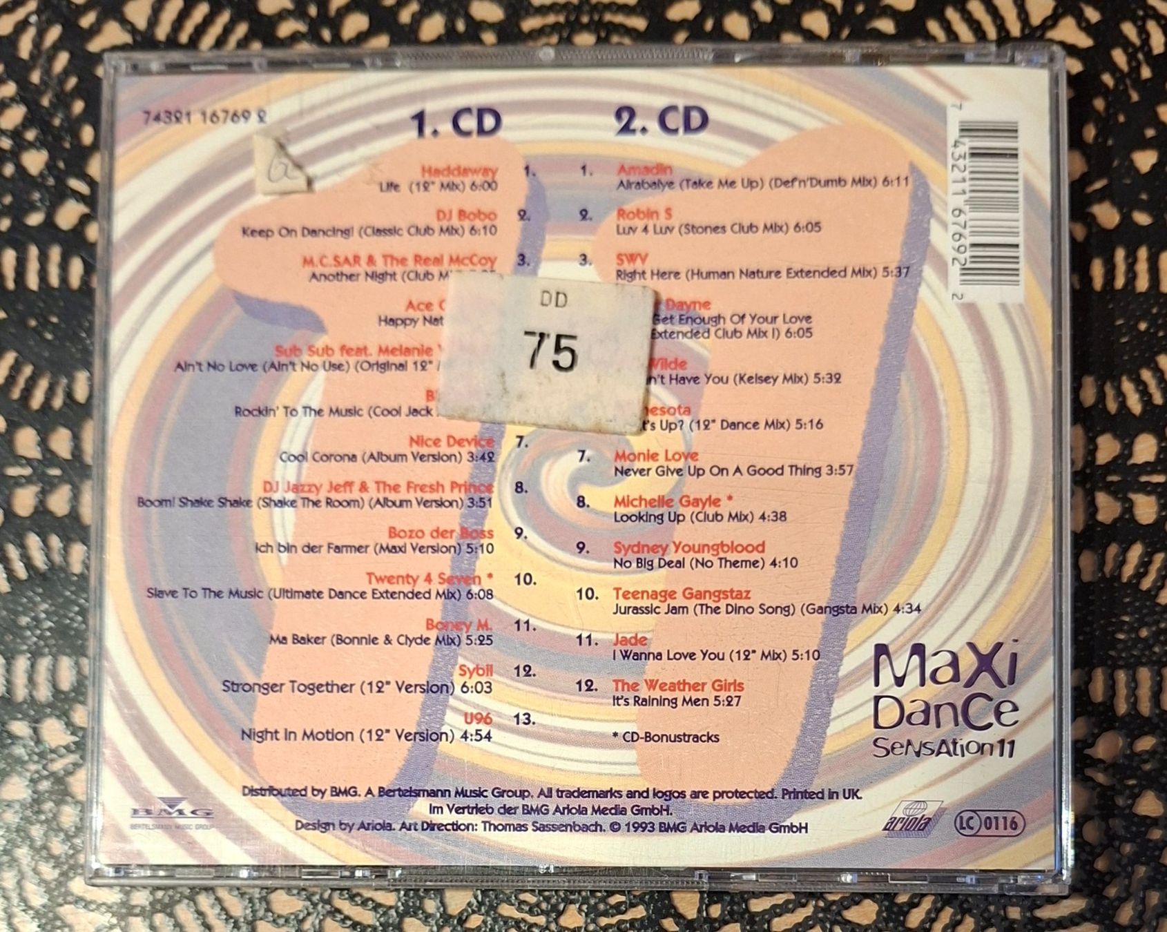 CD: Maxi Dance Senation 11, 2CD Hit Compilation Sampler 1993 – Usato da Schönenberg TG venduto da breiti12 1