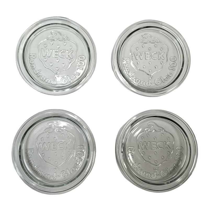 Weck Contenitori & Simili: WECK Glasdeckel 100mm/RR100 4er-Set – Nuovo (secondo la descrizione) da Wil SG venduto da Restwert_Wil