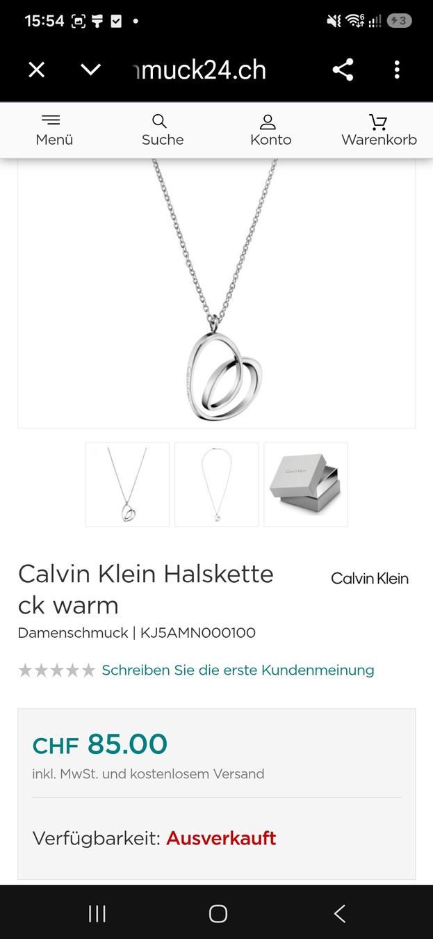 Colliers: Calvin Klein "Warm" Halskette – D'occasion à Zuzwil SG par Martino1981 1