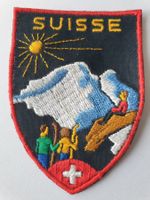 Vintage Badge Wappen SUISSE Touristen ST. GALLER STICKEREI