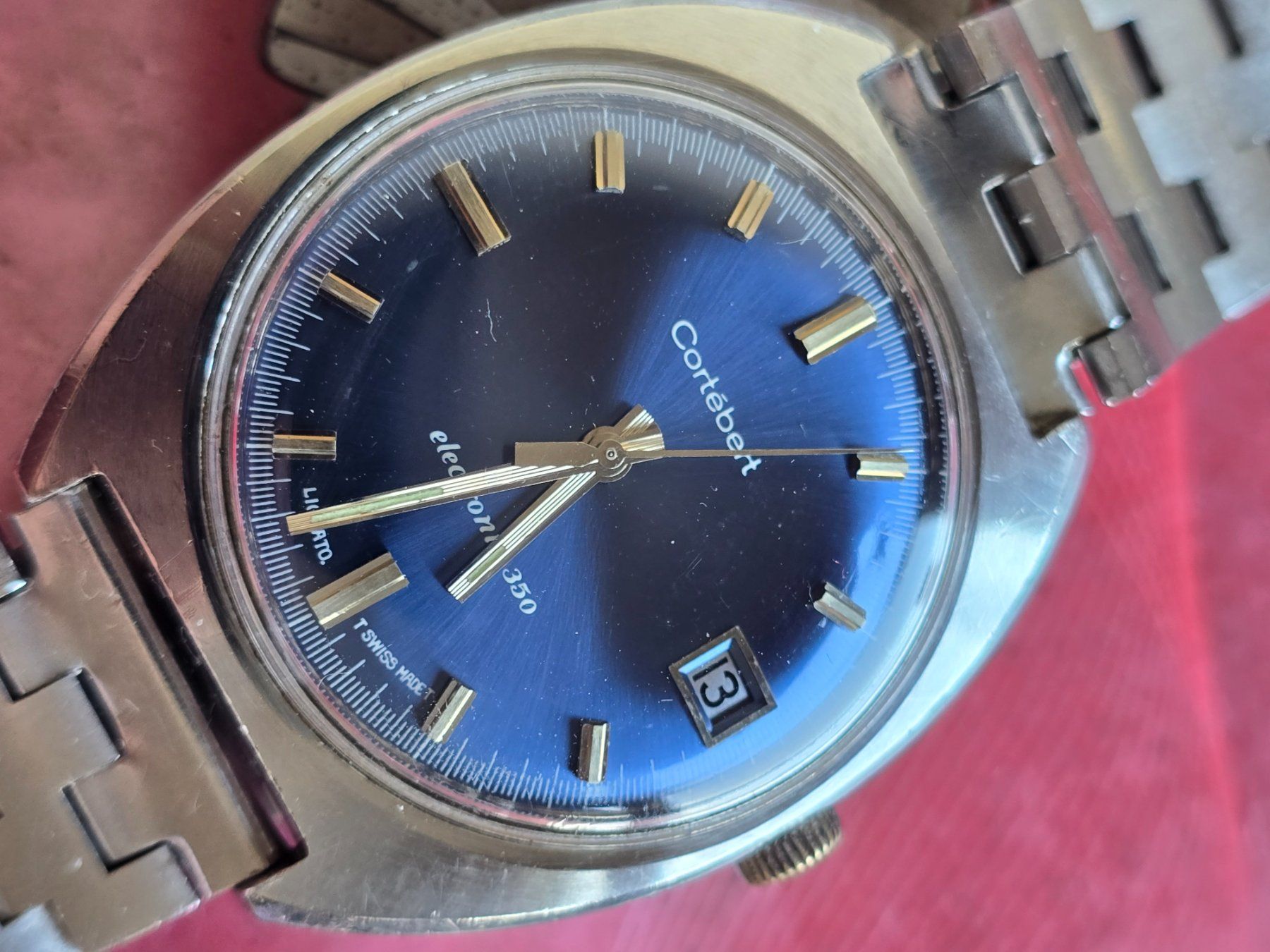Cortébert Orologi: 260 Cortebert Electronic 350 Date aus 1969 – Usato da Muri AG venduto da Corredor