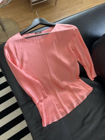 Seidenbluse Koralle Pink Designer Susanne Bommer