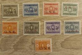 Lote sellos Italia, República Social, Segnattasse