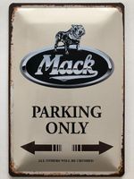 Blechschild-MACK USA-PARKING ONLY