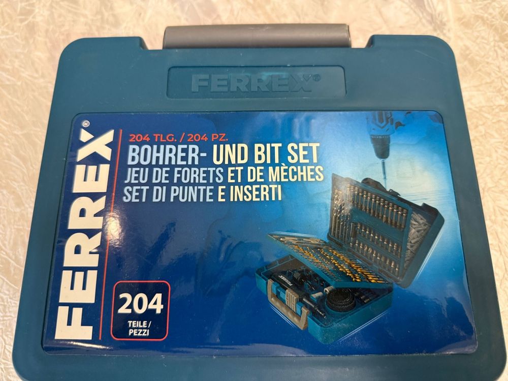 Ferrex Bohrer- und Bit Set, 204-teilig, neuwertig (Gebraucht) in ...