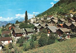 Cavagnago (TI) – Veduta del villaggio in Valle Leventina