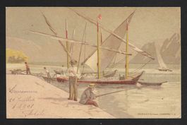 CP Barques du Léman et Pêcheurs , Lausanne 11Juillet 1901