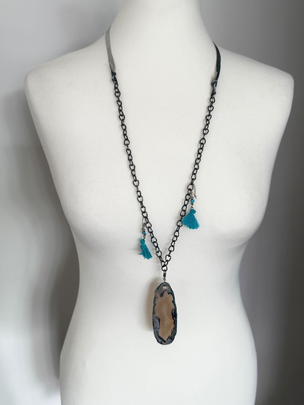 Catenine: Kette mit Echtstein Handarbeit – Nuovo (secondo la descrizione) da Stansstad venduto da InStyle8