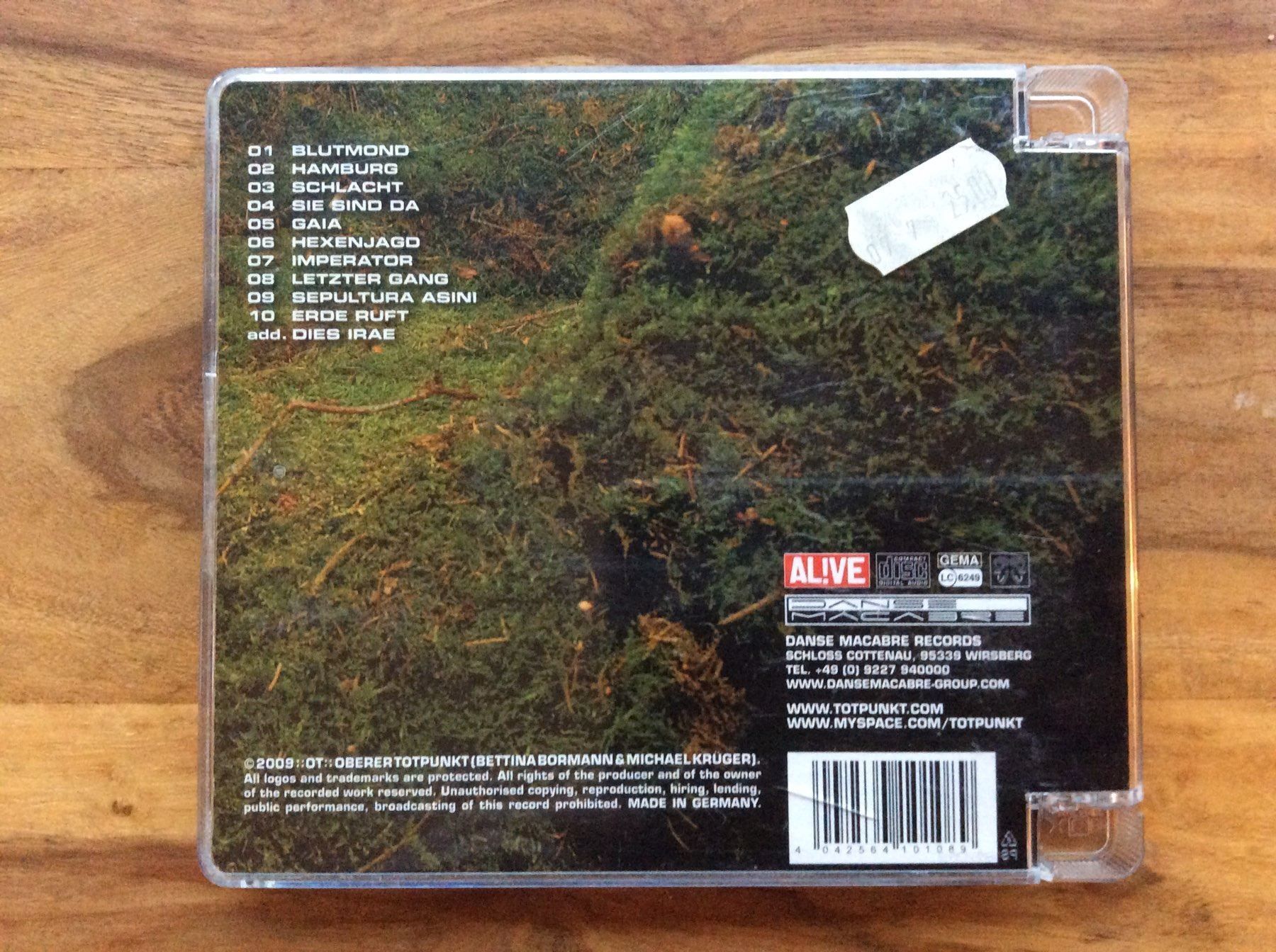 CD: CD Oberer Totpunkt – Erde Ruft – Usato da Horgen venduto da flyingpenguin2000 2