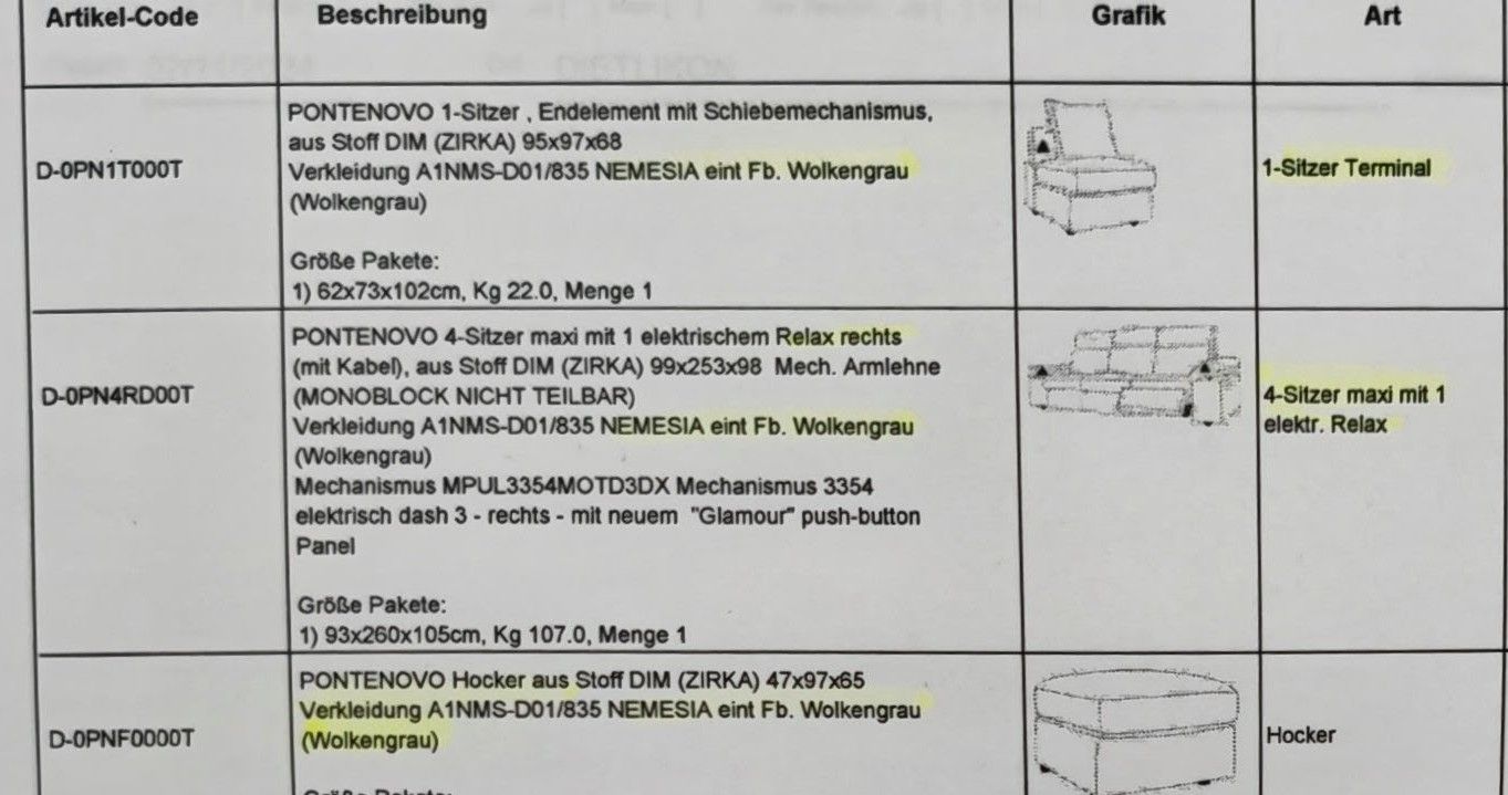 Divani: Poltrone Sofa "Pontenovo",4-6Plz, Stoff grau – Usato da Eschenbach SG venduto da Winger1 7