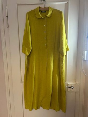 Leinenkleid gelb, Grösse 46