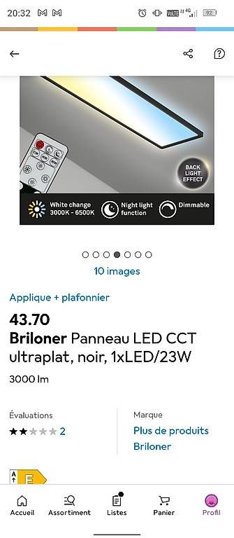 Lampes: Lampe LED Briloner 23w neuve  – D'occasion à Le Noirmont par jer_jzh5 2