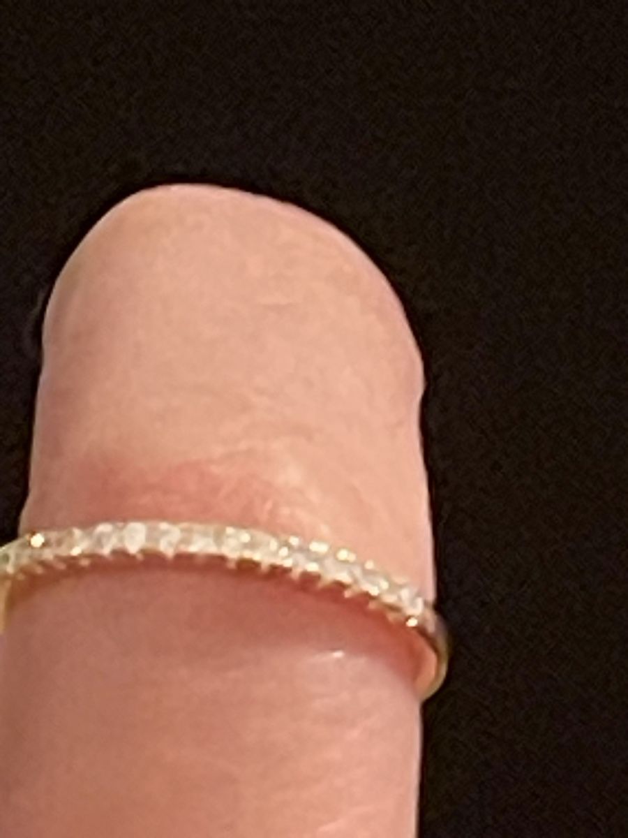 Ringe: Jolie Alliance plaquée or jaune 54 sertie pierres moissanite – Neu (gemäss Beschreibung) aus Kloten von Vermicelles 8