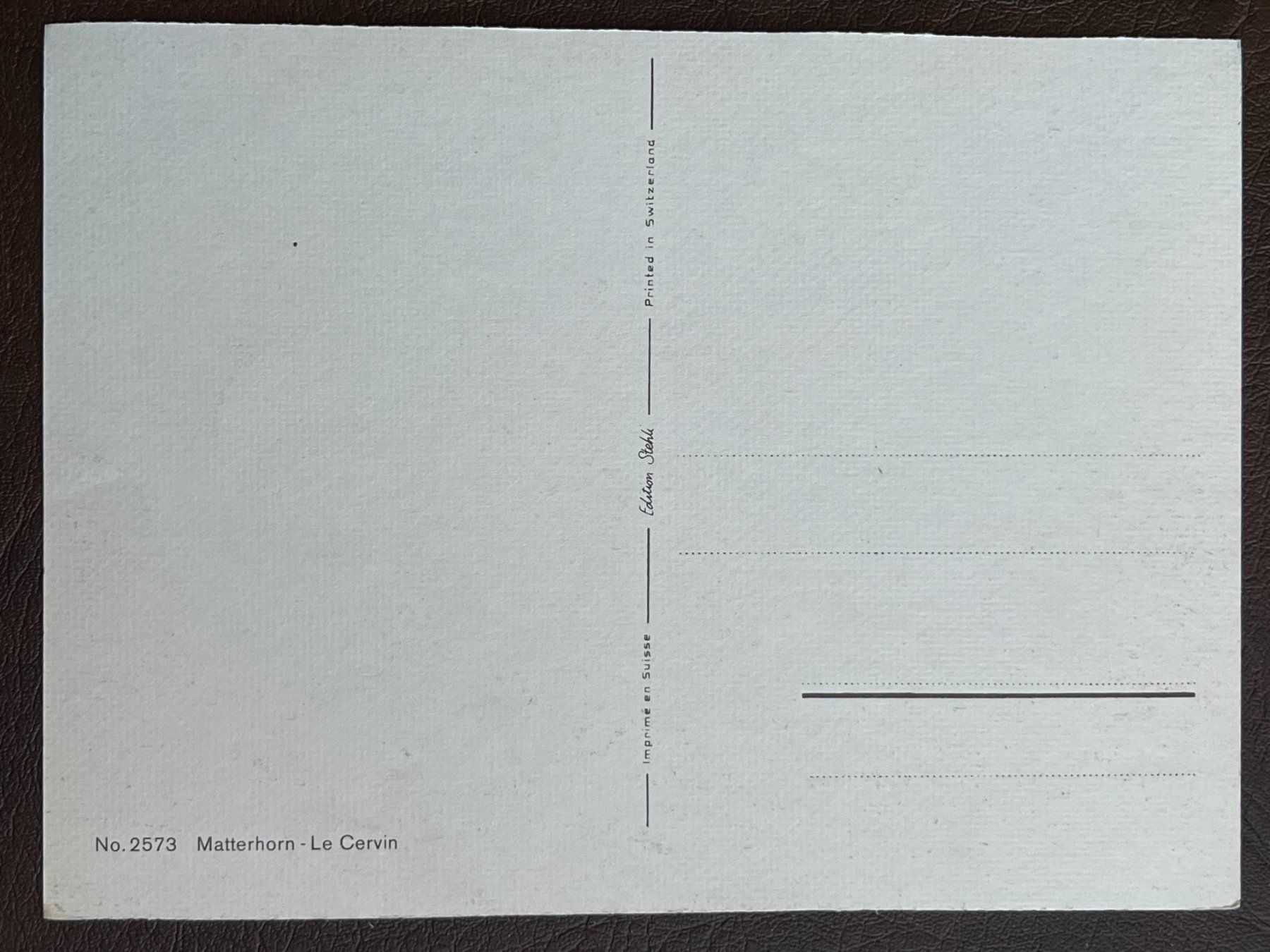 Cartoline postali: Matterhorn - 2573 – Usato da Steg VS venduto da danwer74 1