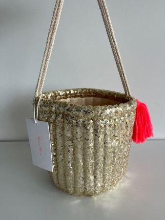 MERI MERI Tasche gold Pailletten und Quaste - NEU - CHF 29.-