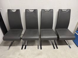 4 Stk. Esstischstühle, grau