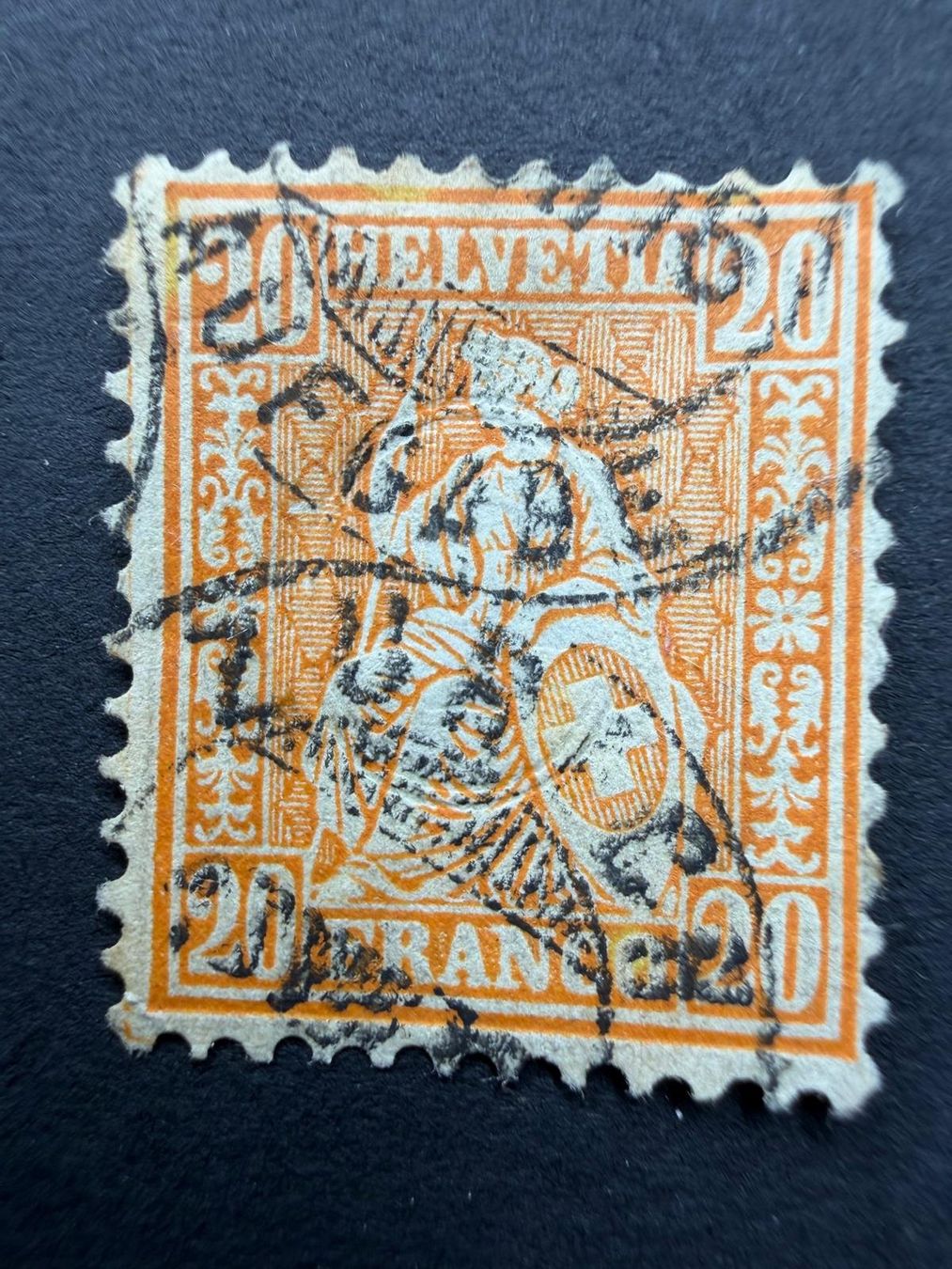 Tutti i francobolli: Schweiz Briefmarke 20 Centimes, Helvetia sitzend, – Nuovo (secondo la descrizione) da Tafers venduto da nicole.ts