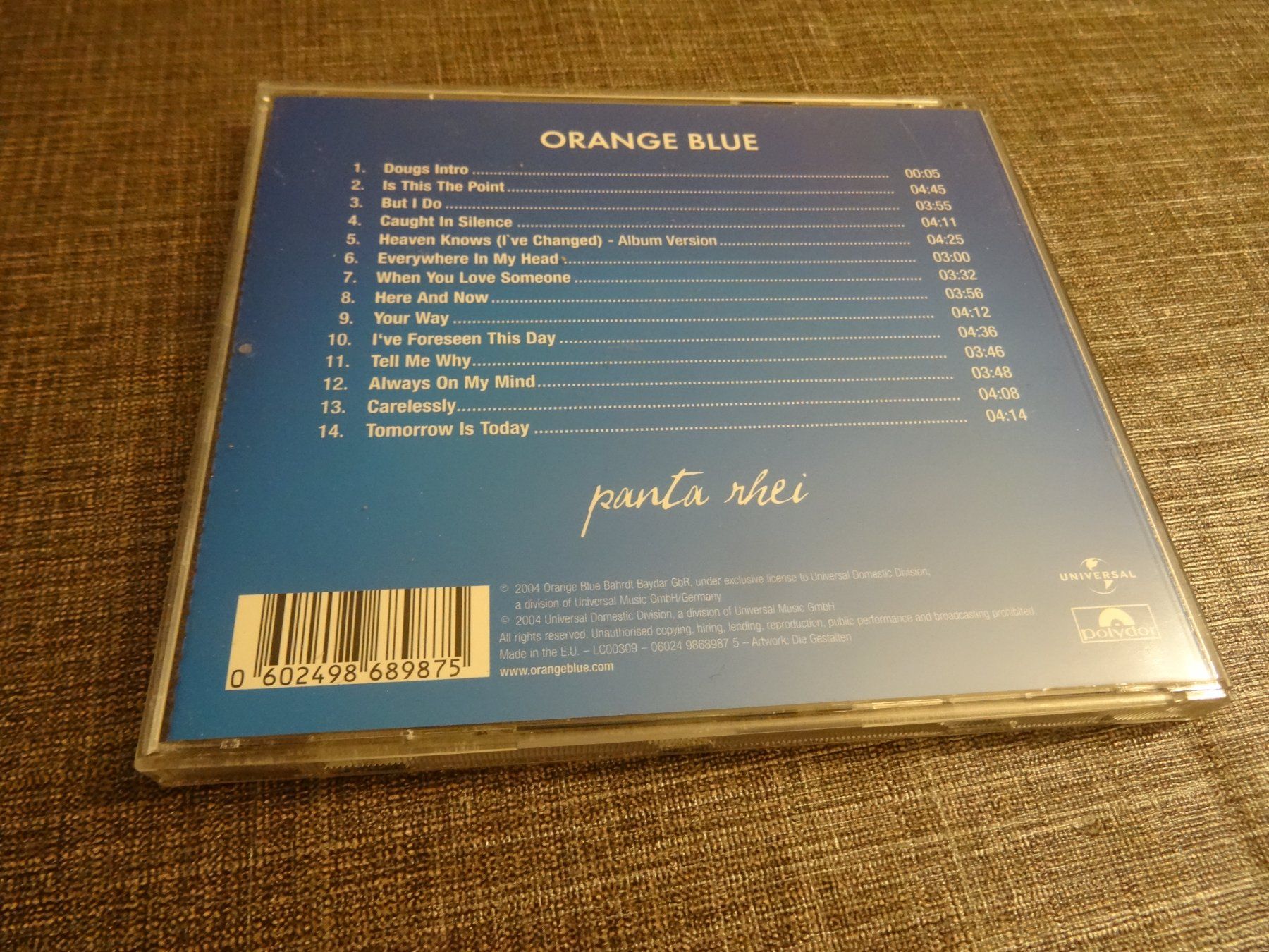 CD: Orange Blue - Panta Rhei - CD – Usato da Olten venduto da Disc-Ausverkauf 1