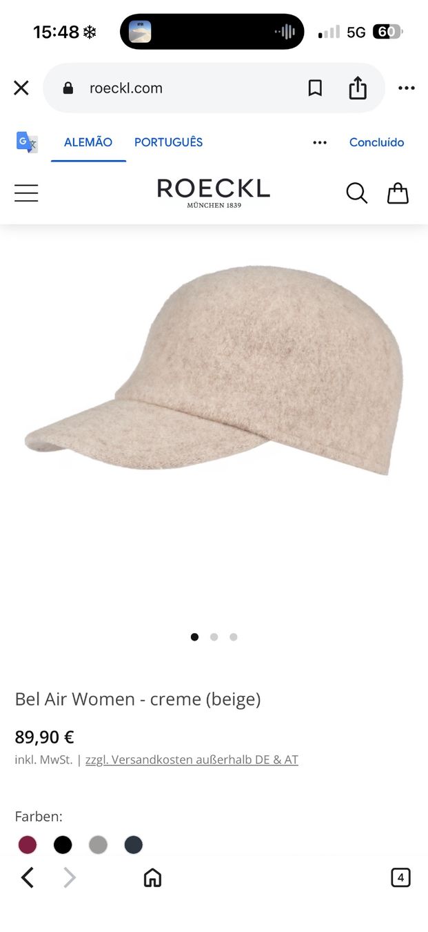 Copricapi, berretti & cappellini: ROECKL Bel Air Cap Damen, Beige – Usato da Birr venduto da WalkyriaM 5